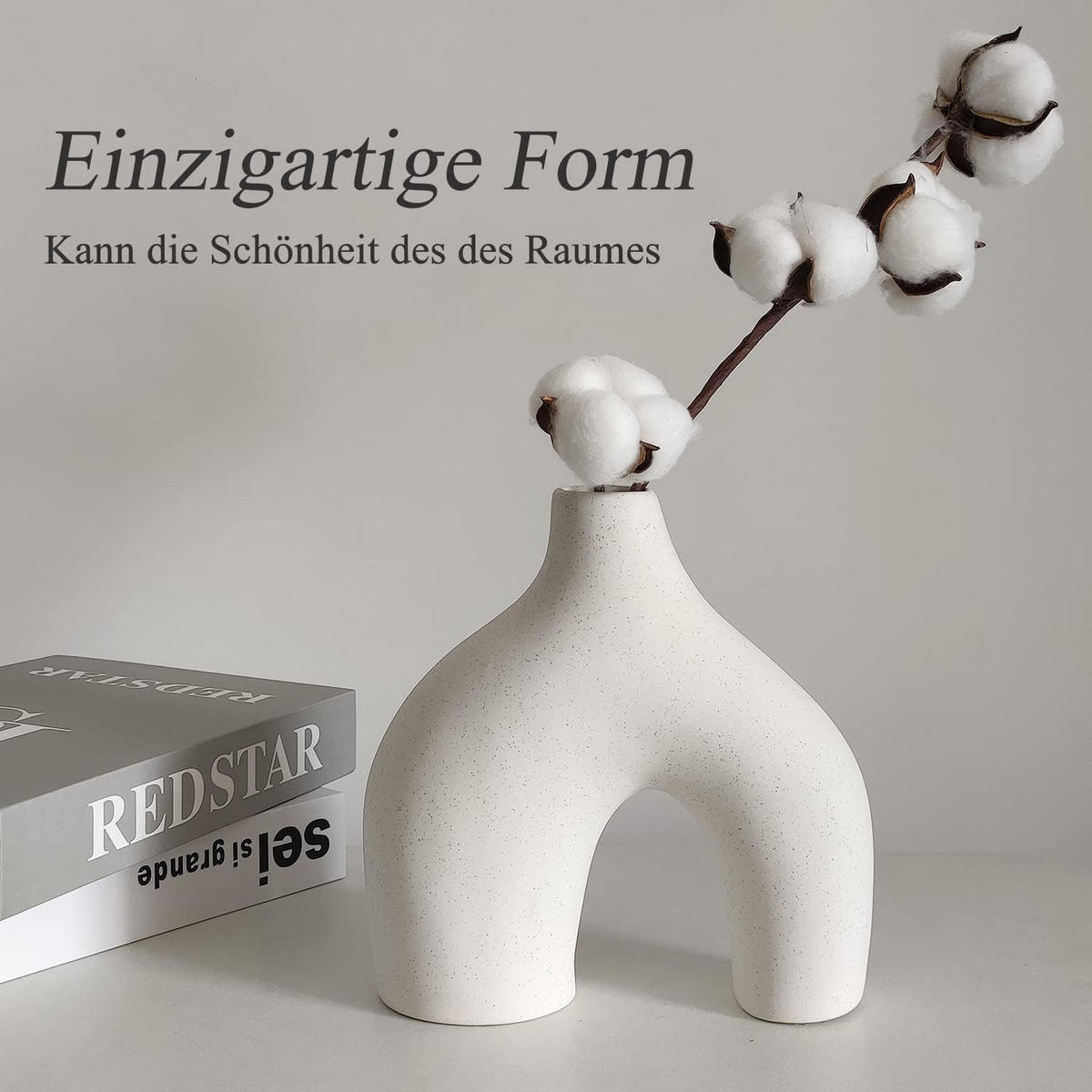 VASE Keramik - Weiß, Keramik (19cm) - LIBRATON