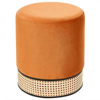 POUF Yankton 35/35/42 cm - Orange, Textil (35/42/35cm) - Beliani
