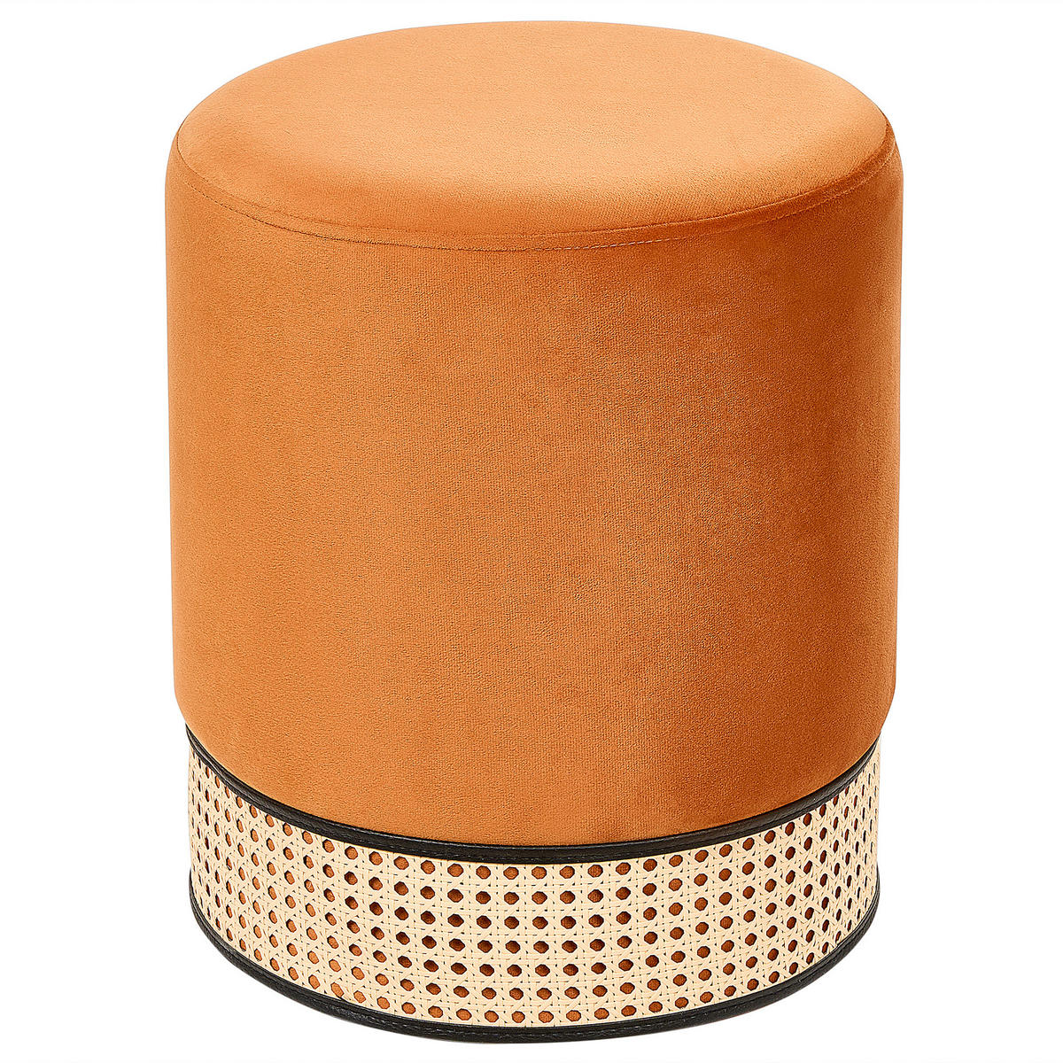 POUF Yankton 35/35/42 cm - Orange, Textil (35/42/35cm) - Beliani