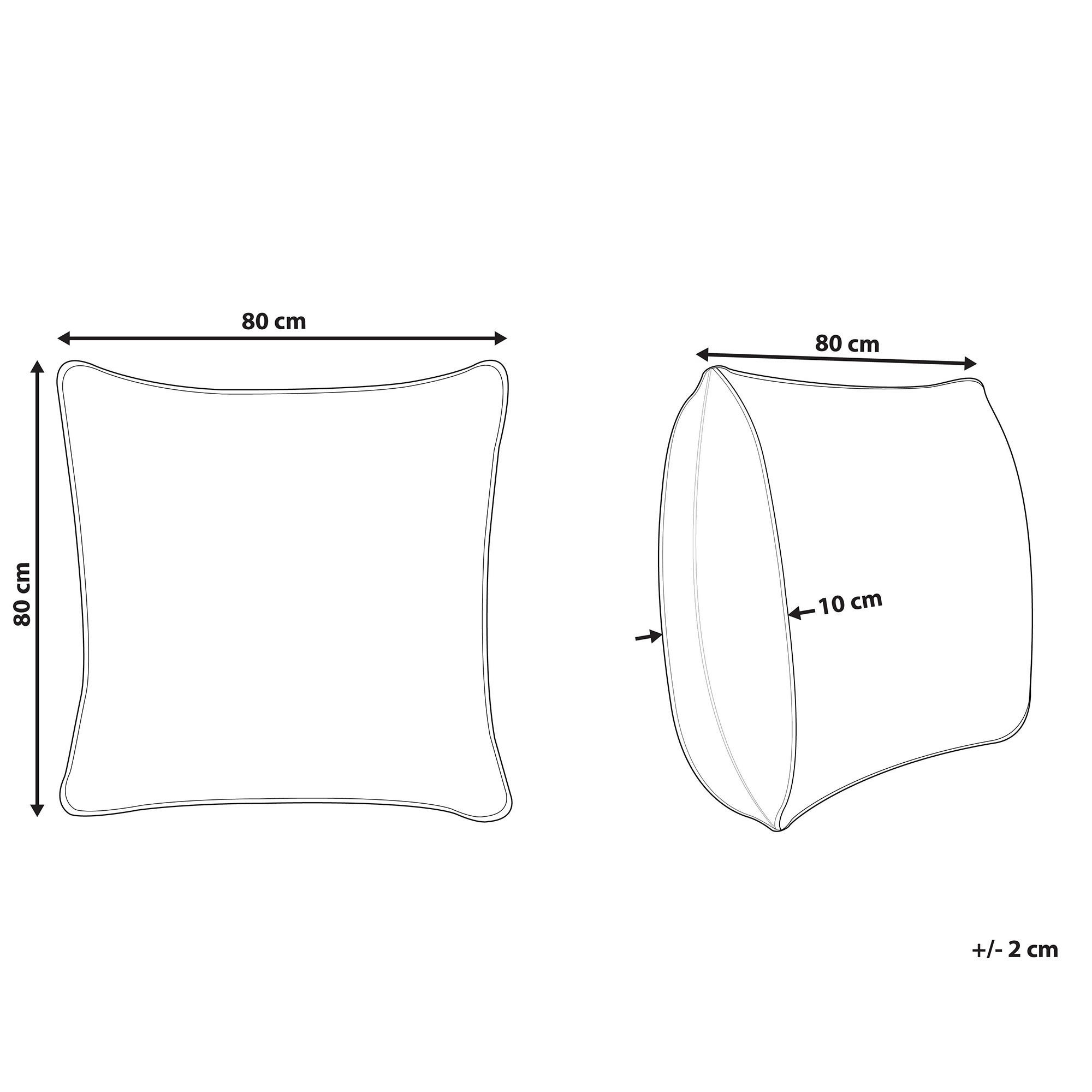 Thumbnail - Beliani Kopfkissen, Weiß, Naturmaterialien, Quadratisch, 80x80 cm, Schlaftextilien, Kopfkissen & Nackenkissen, Kopfkisse...