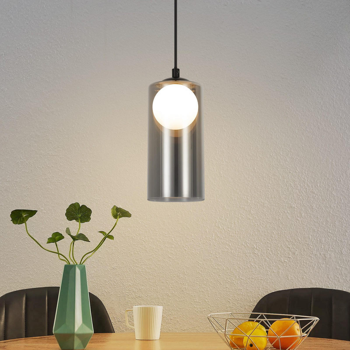 HÄNGELEUCHTE Margeson 8/8/145.5 cm - Schwarz, Metall (8/8/145.5cm) - Nettlife