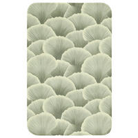 WC PŘEDLOŽKA Vějíř - list - zelený 50x80 cm - pastelově zelená, textil/plast (50/1cm) - OnlyWow