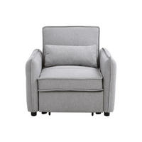 SCHLAFSESSEL - 1 Person - stoff - hellgrau Fenora - Hellgrau, Textil (93/86/85cm) - Vente-Unique