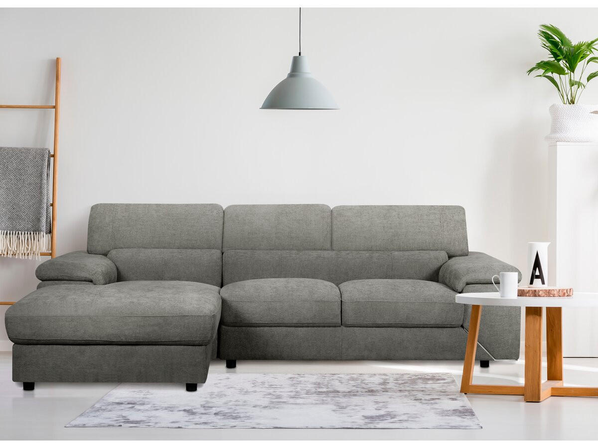 ECKSOFA london Grau - Grau, Textil (166/266cm) - Habitat Garten