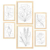 POSTER Set Mit 6 Angenehmes Lule In Blume Zusammenfassung Ästhetische Dekorative Gemälde Für Ihr Wohnzimmer Zuhause A3 & A4 Rahmen Aus Hellem Holz - Beige, Papier (29/3cm) - Nacnic