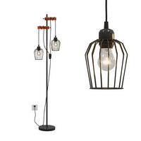 LAMPENSCHIRM Stehlampe 2-flammig 150 cm - Schwarz, Metall (40/20/150cm)