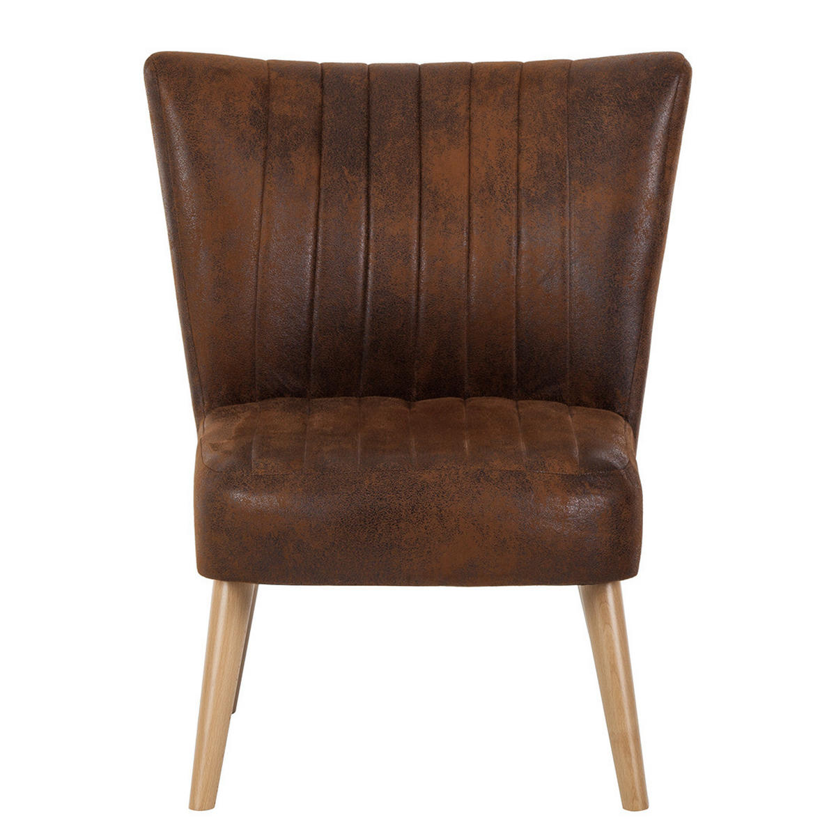 SESSEL - Antiklederlook, Braun - Braun, Textil (68/80/71cm) - home24