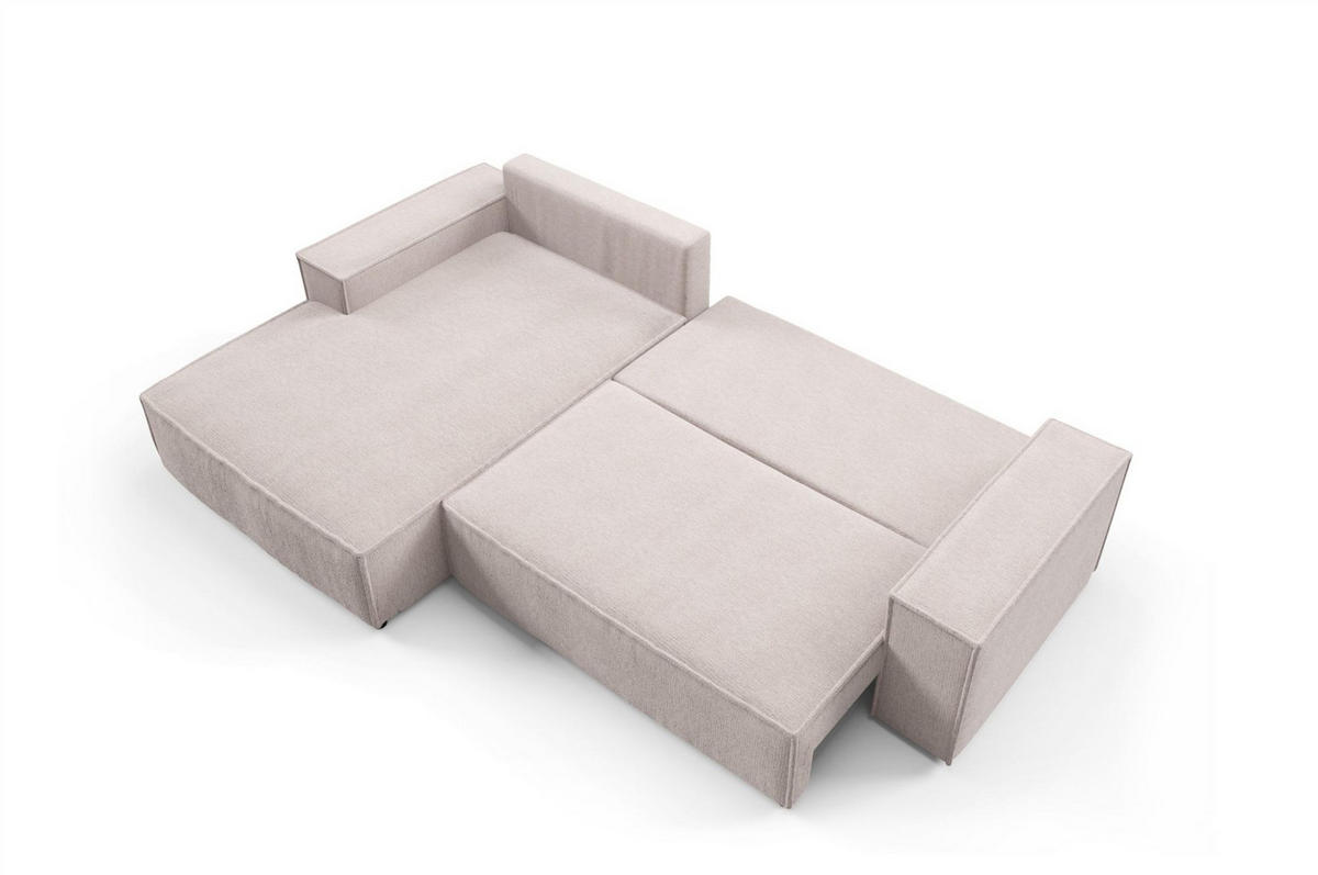 ECKSOFA Corunia In Aragon - Grün, Holzwerkstoff/Textil (294/185cm) - Fun Möbel