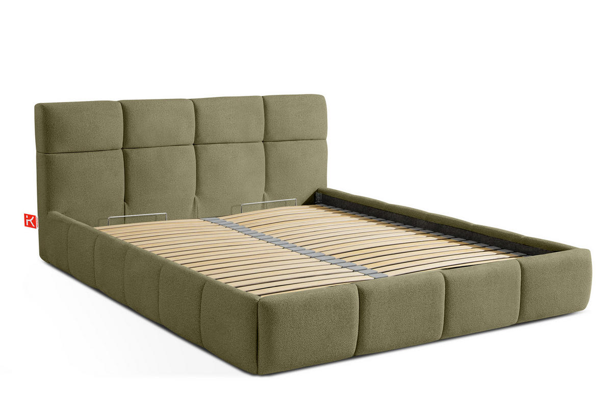 POLSTERBETT ALTOS, grün - Grün, Holz/Holzwerkstoff (140/200cm) - KONSIMO®