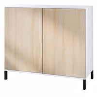 KOMMODE Skadu Eiche sägerau - Eiche San Remo, Holzwerkstoff (92.5/83.5/35cm) - Vladon