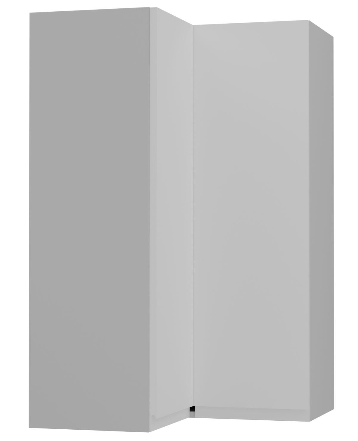 ECKHÄNGESCHRANK Avellino W14/60 Grau / Weiß Acryl Matt 60 / 60 / 96cm - Weiß/Grau, Holz/Holzwerkstoff (60/96/60cm) - Feldmann-Wohnen