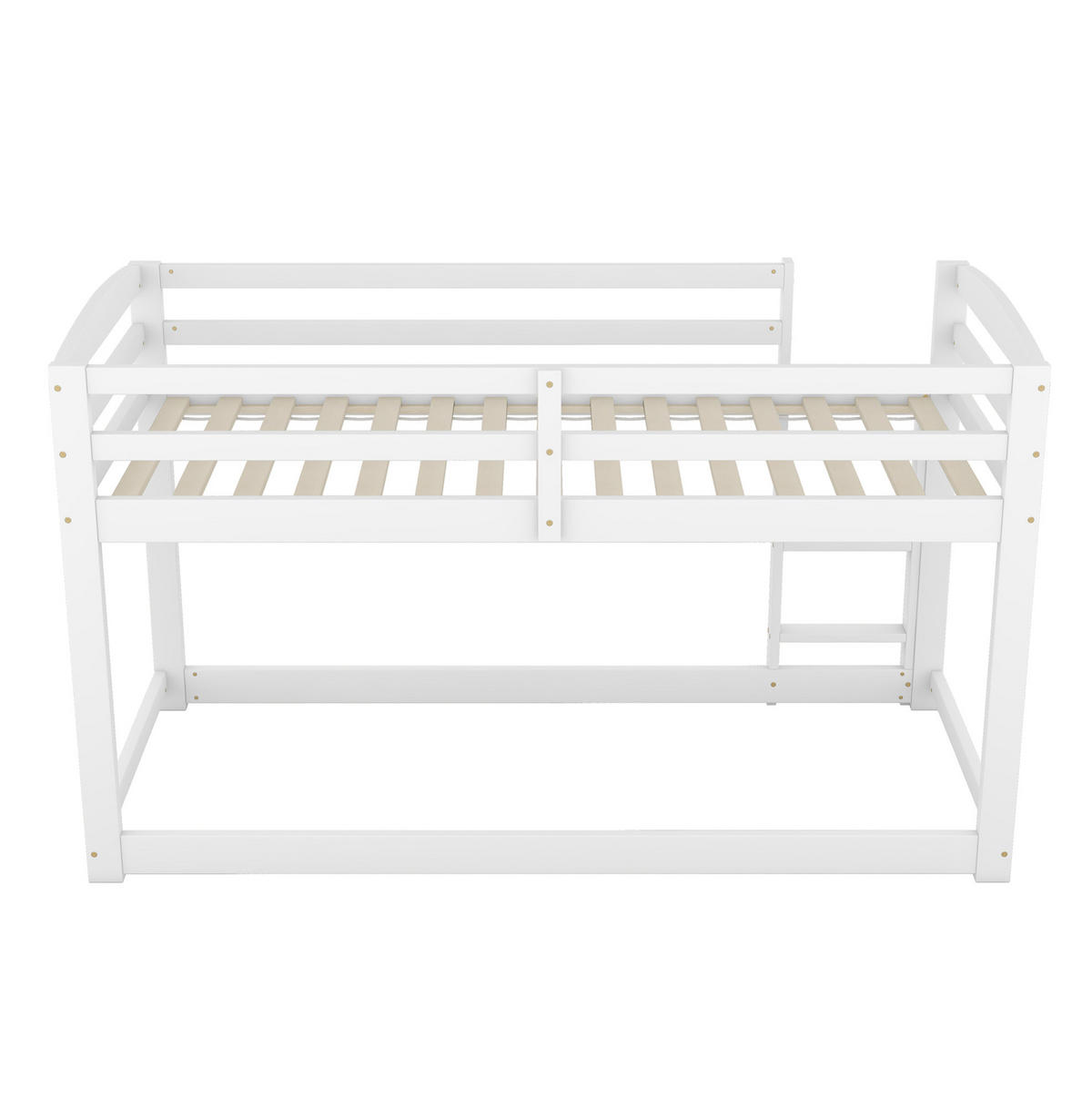 ETAGENBETT 90/200 cm Weiß aus Kiefer massiv – platzsparend und kindersicher - Weiß, Holz (90/200cm) - Flora Grace