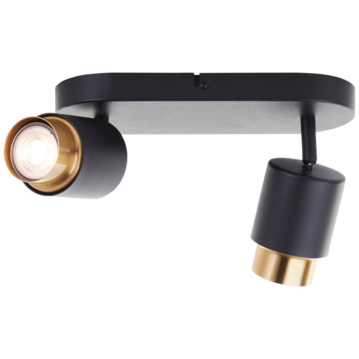 LED SPOT Covelo Sand Schwarz/matt gold 10/34,8/15,6 cm - Multicolor, Kunststoff (5cm) - Brilliant