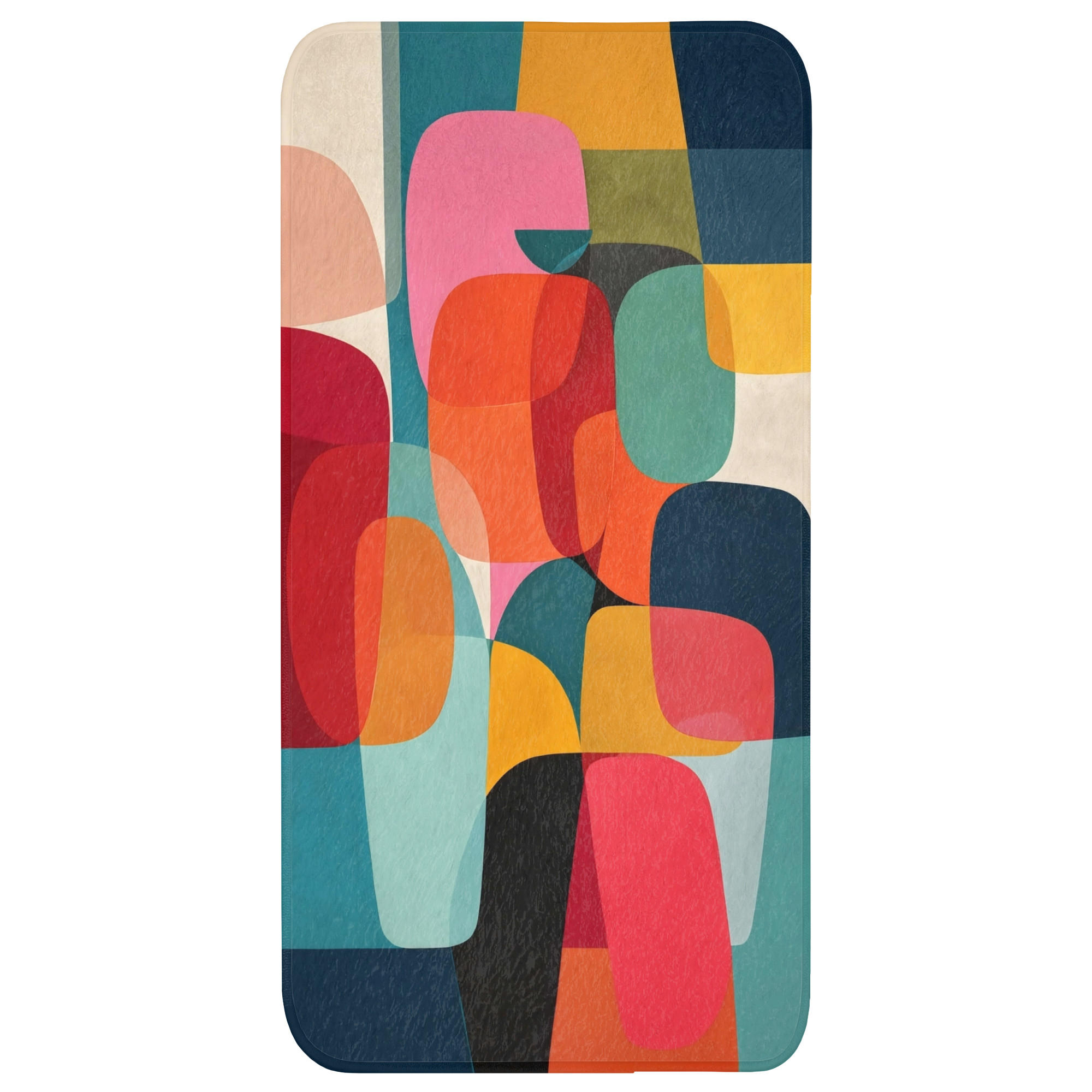 BADEMATTE Formen - Bunt - Abstrakt - Flugzeuge Badteppich 60x120 cm - Multicolor, Kunststoff/Textil (60/120cm) - OnlyWow