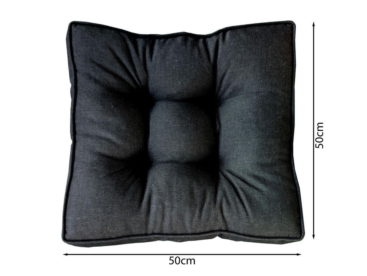 SITZKISSEN 48x113 cm Anthrazit - Anthrazit, Textil (50/8/50cm) - QUICK STAR