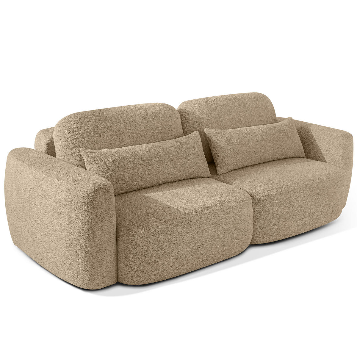 SOFA 3 ELOSA - Ecru, Holz/Textil (245/85/115cm) - KONSIMO®