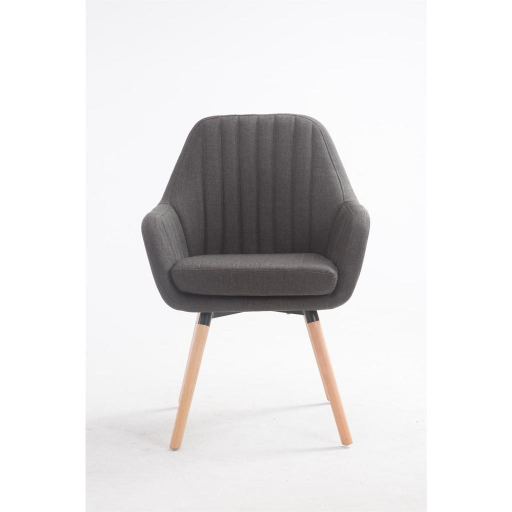 Thumbnail - CLP Armlehnenstuhl, Dunkelgrau, Textil, 67x93x58 cm, Esszimmer, Stühle, Esszimmerstühle, Armlehnenstühle