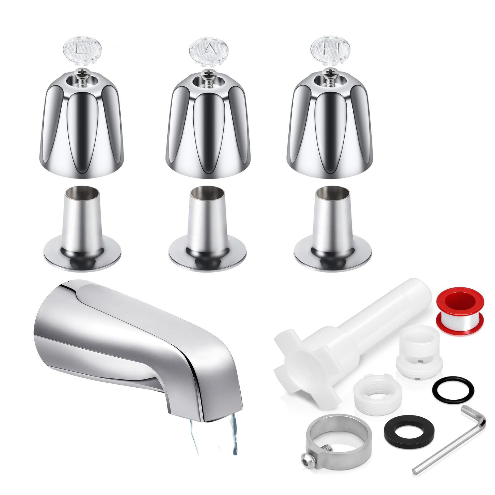 XXXLutz Badewannenarmatur Silber 20x10x16 cm