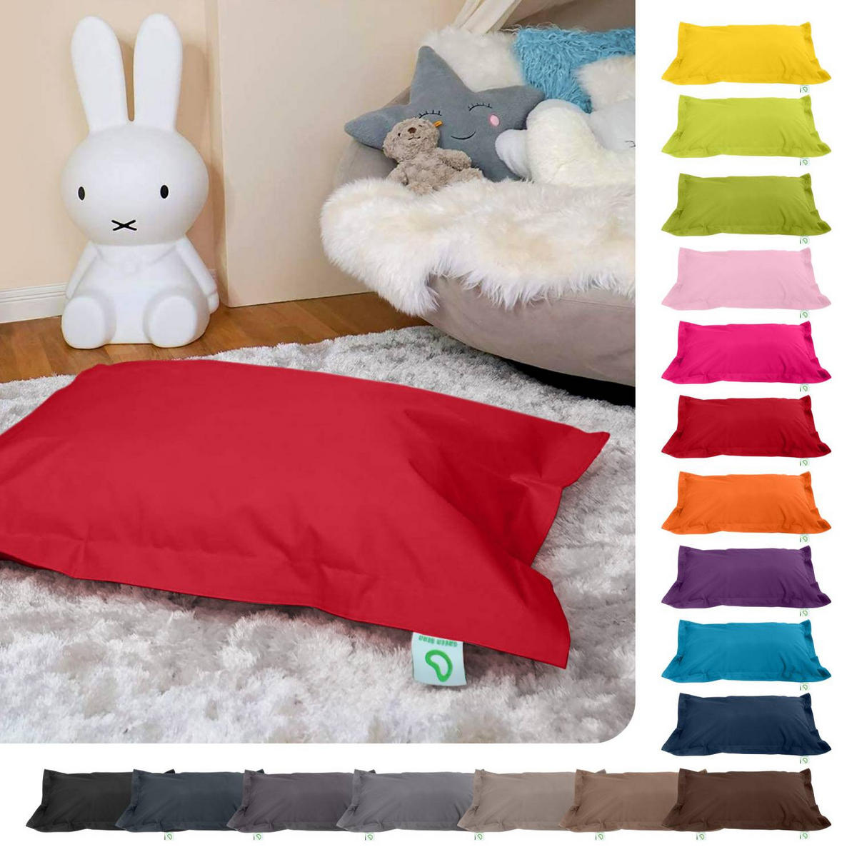 KINDER-SITZSACK 70x100cm - 70 Liter - Dunkelrot, Textil (70/10/100cm) - Green Bean