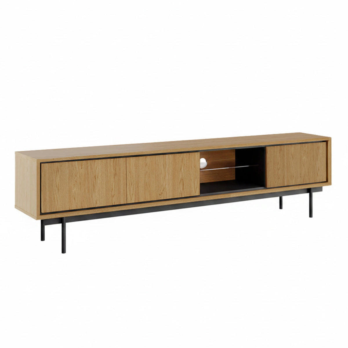 TV STOLÍK Vidia Drevo - hnedá, kompozitné drevo (197.5/51.4/38cm) - Petits-meubles