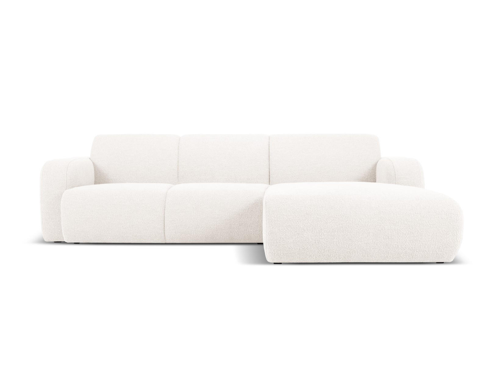 ECKSOFA rechts Molino aus Boucle weiß 4 Sitzplätze - Weiß, Textil (170/250cm) - Micadoni
