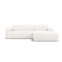 ECKSOFA rechts Molino aus Boucle weiß 4 Sitzplätze - Weiß, Textil (170/250cm) - Micadoni