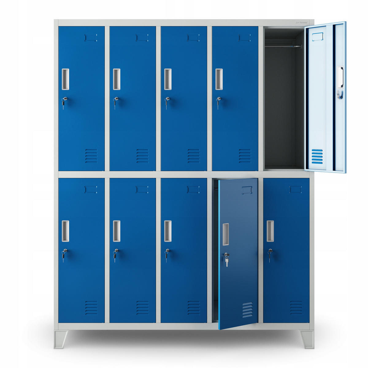 SCHLIESSFACHSCHRANK Bartek - Blau/Grau, Metall (136/172/45cm) - Jan Nowak