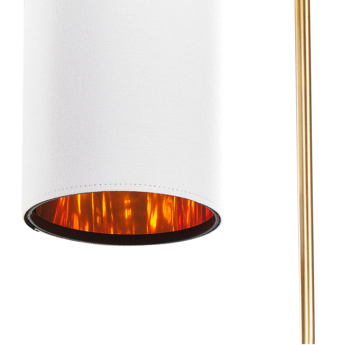 TISCHLEUCHTE Kupfer/Weiß Liberia - Weiß/Kupferfarben, Metall (21/16/46cm) - Beliani