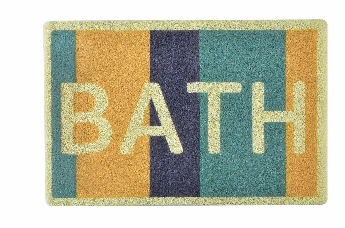 BADTEPPICH Zac Mehrfarbig 58/38/2 cm Textilien - Multicolor, Textil (38/58cm) - Mondex