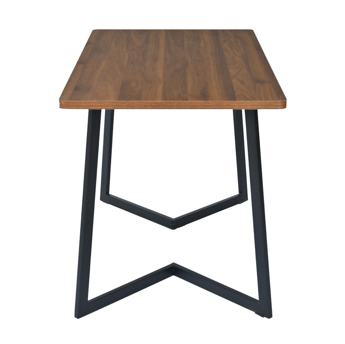 ESSTISCH, MDF in Holzoptik mit Metallgestell, 117/68/75 cm, Walnuss/Schwarz - Walnussfarben, Holzwerkstoff (117/68/75cm) - Redom