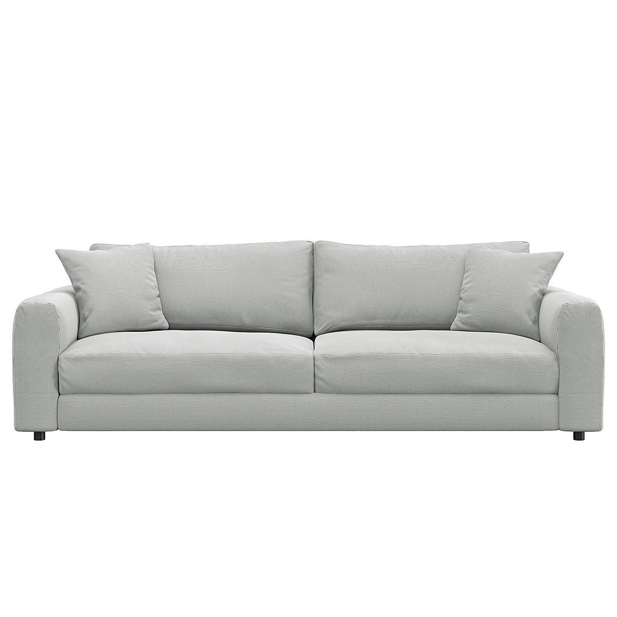 3-SITZER SOFA - Schwarz/Grau, Holz/Kunststoff (238/79/106cm) - home24