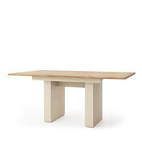 ESSTISCH rechteckig Eiche geölt - Cashmere ausziehbar - Eichefarben/Beige, Holzwerkstoff (90/140/75cm) - designimpex