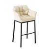 BARHOCKER Gibel Kunstleder Creme Schwarz - Creme, Leder (64/110/48cm) - DELUKE