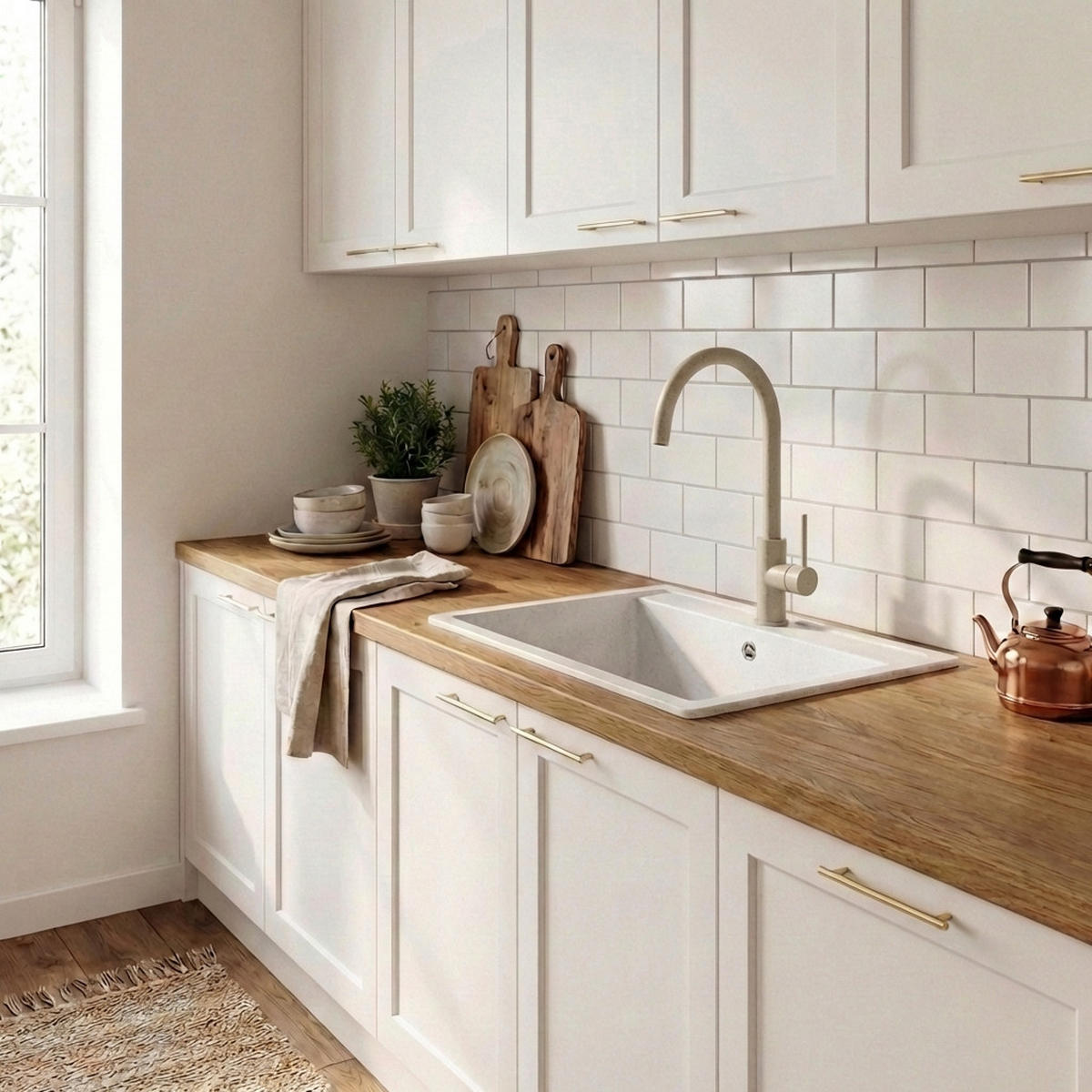 KÜCHENARMATUR Prestige SLIM Beige - Beige, Metall (23/42/23cm) - Granitan