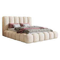 POLSTERBETT 180x200 Madeno mit Bettkasten, Boucle, Beige - Beige, Holz/Textil (180/200cm) - Emporius
