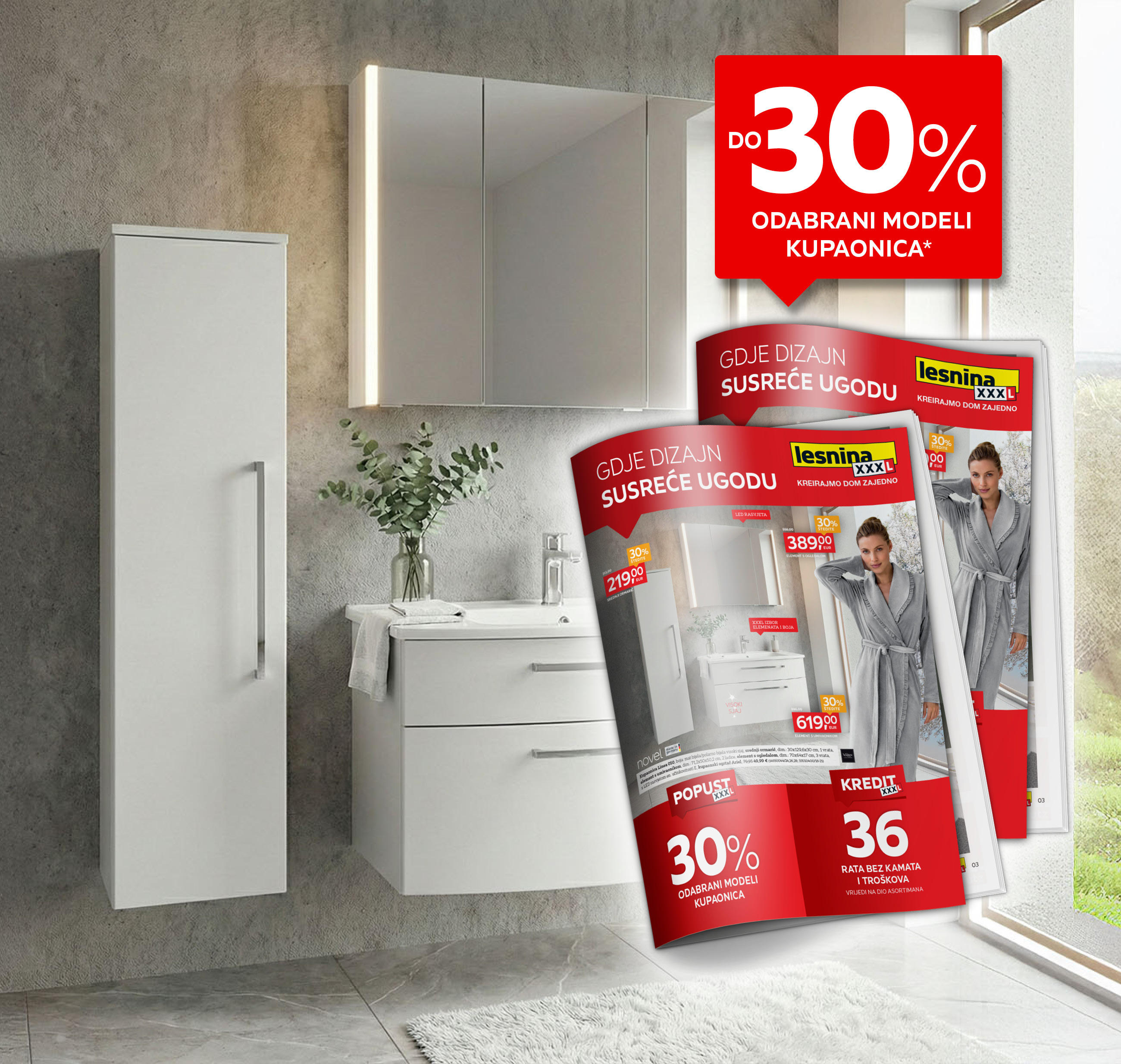 Do 30% odabrani modeli kupaonica*