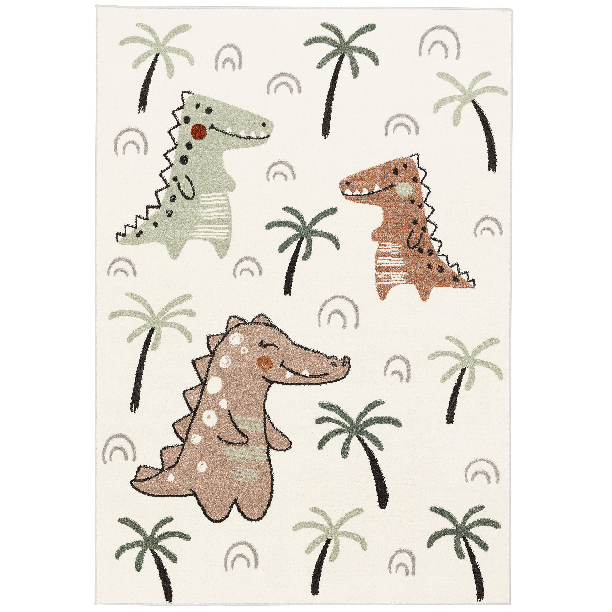 KINDER TEPPICH SOFTSTAR KIDS LUSTIGE DINOS - Multicolor, Textil (140/200cm) - Pergamon