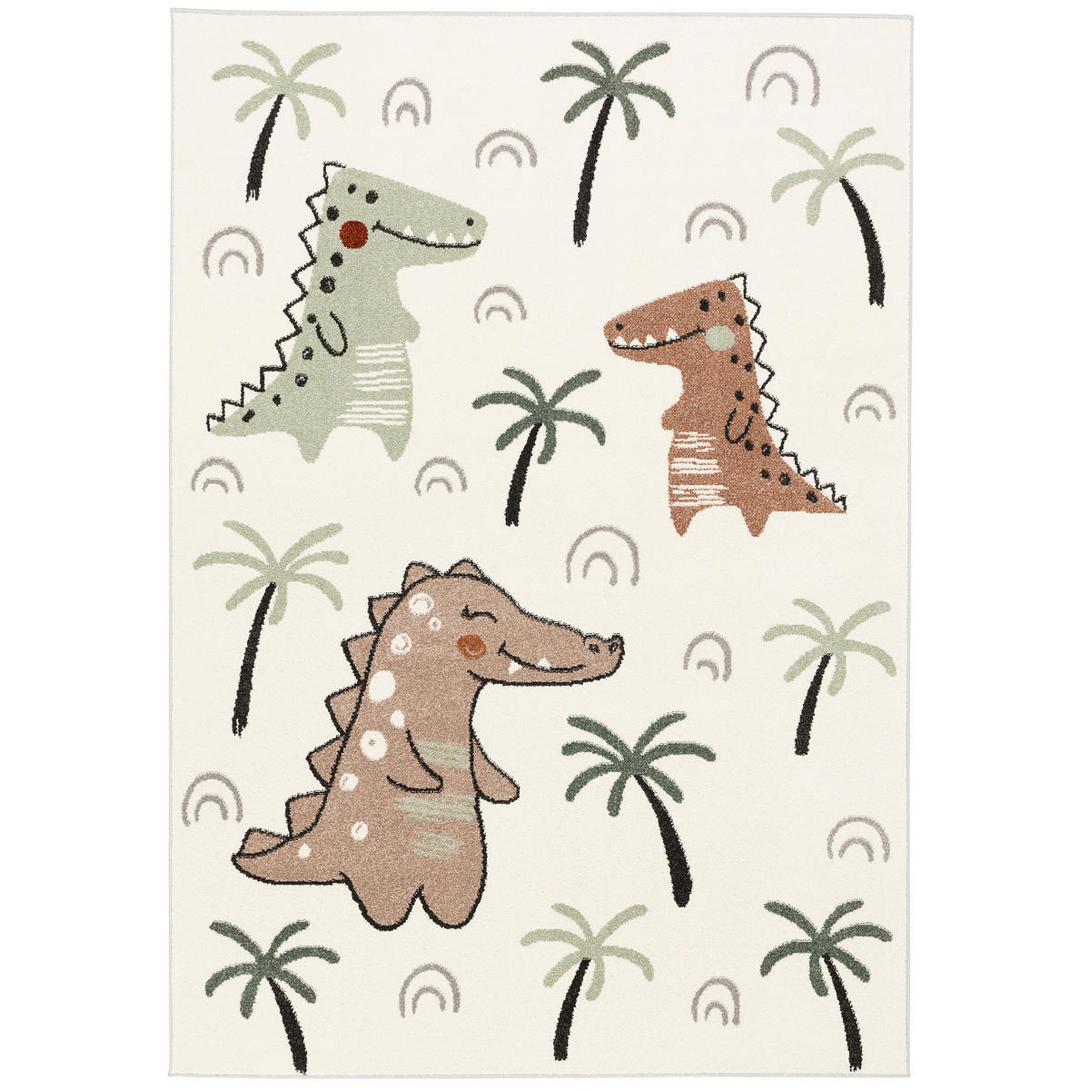 KINDER TEPPICH SOFTSTAR KIDS LUSTIGE DINOS - Multicolor, Textil (140/200cm) - Pergamon