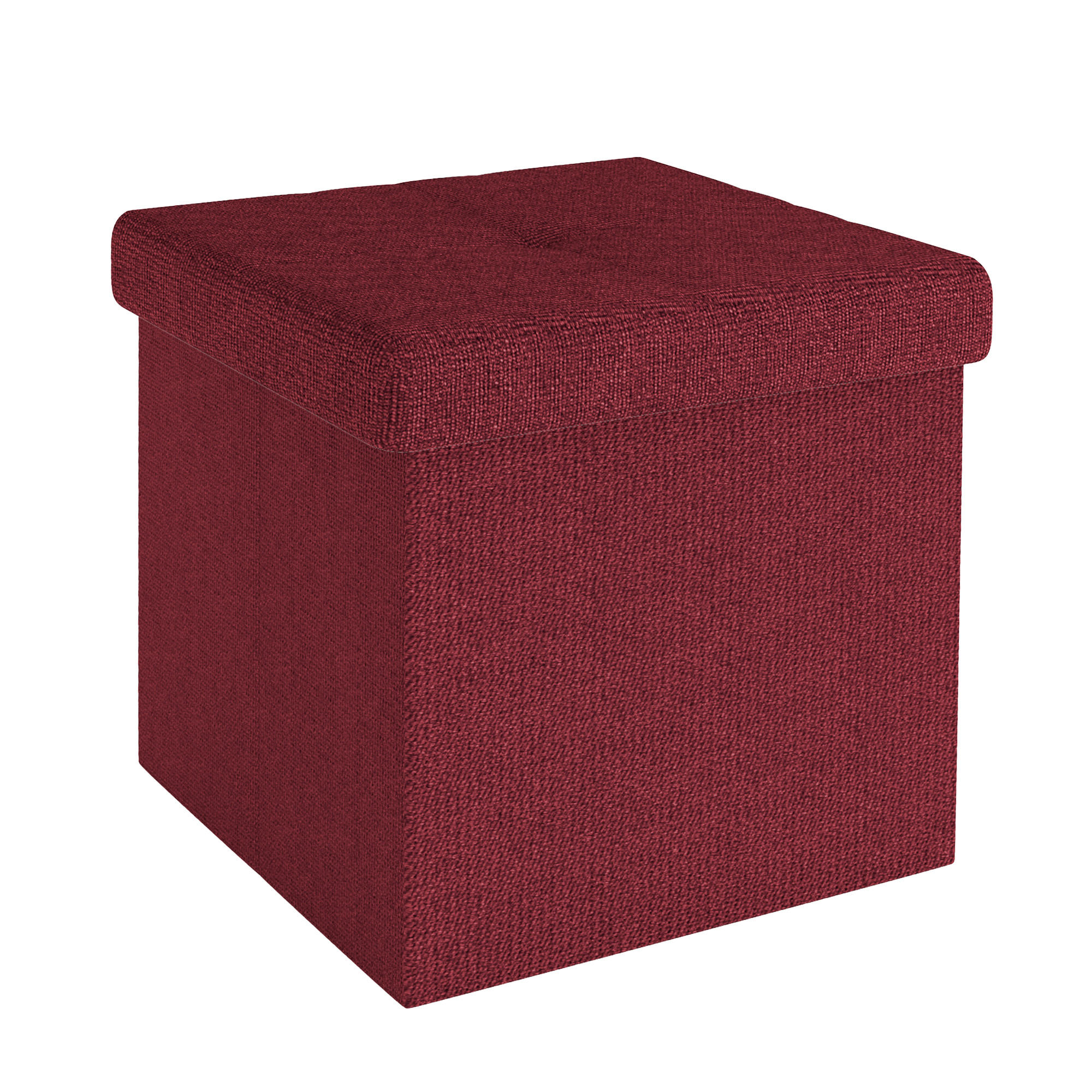 SITZWÜRFEL Faltbar 30/30/30 cm (Rot) - Rot, Textil (30/30/30cm) - Intirilife