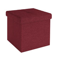 SITZWÜRFEL Faltbar 30/30/30 cm (Rot) - Rot, Textil (30/30/30cm) - Intirilife