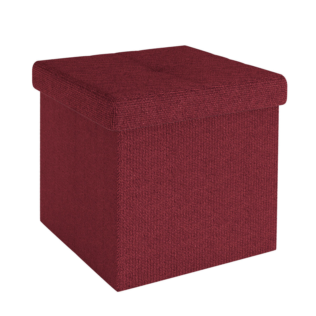 SITZWÜRFEL Faltbar 30/30/30 cm (Rot) - Rot, Textil (30/30/30cm) - Intirilife