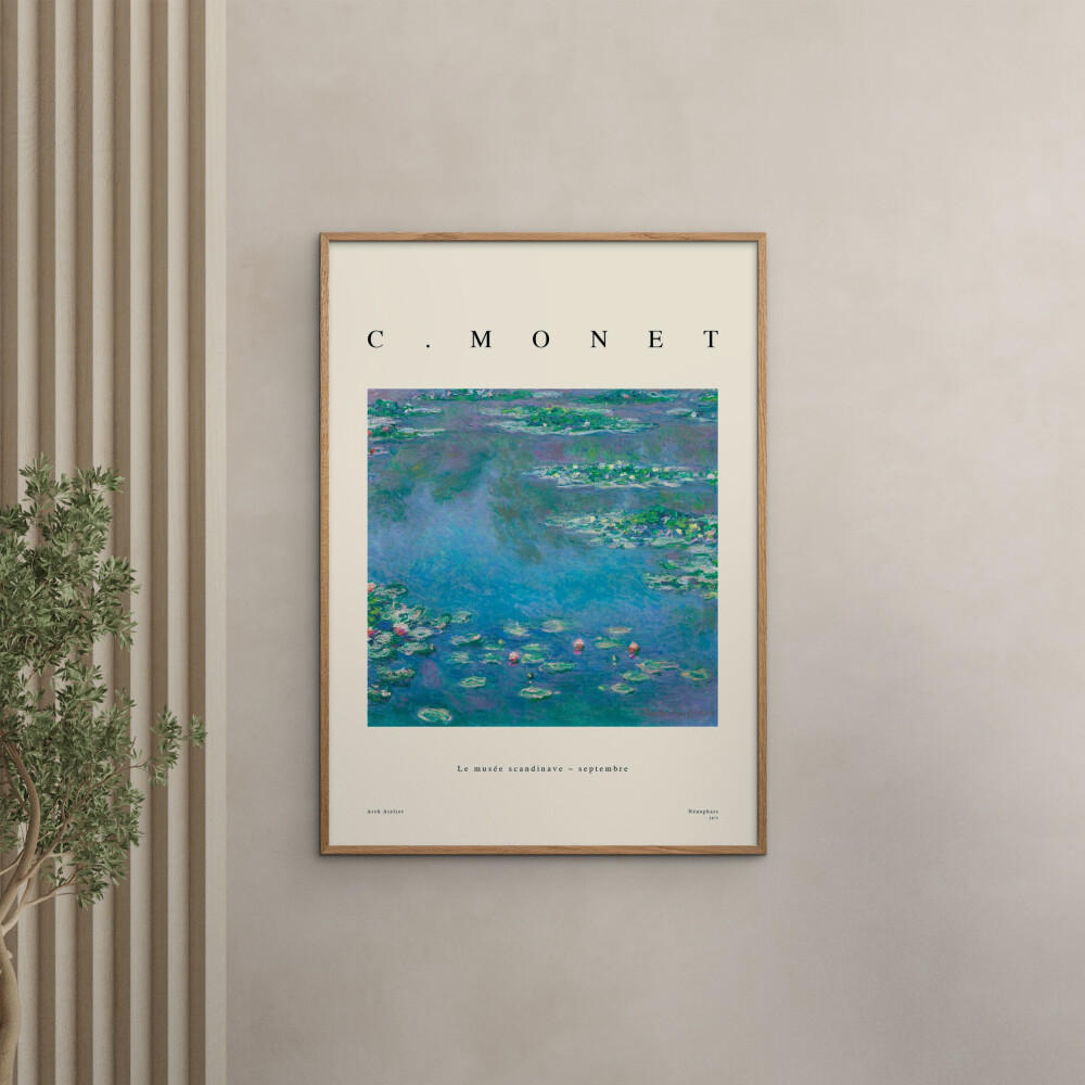 POSTER Arch Atelier - Claude Monet — Nénuphars - Blau, Papier (30/40/0.1cm) - Poster&Frame