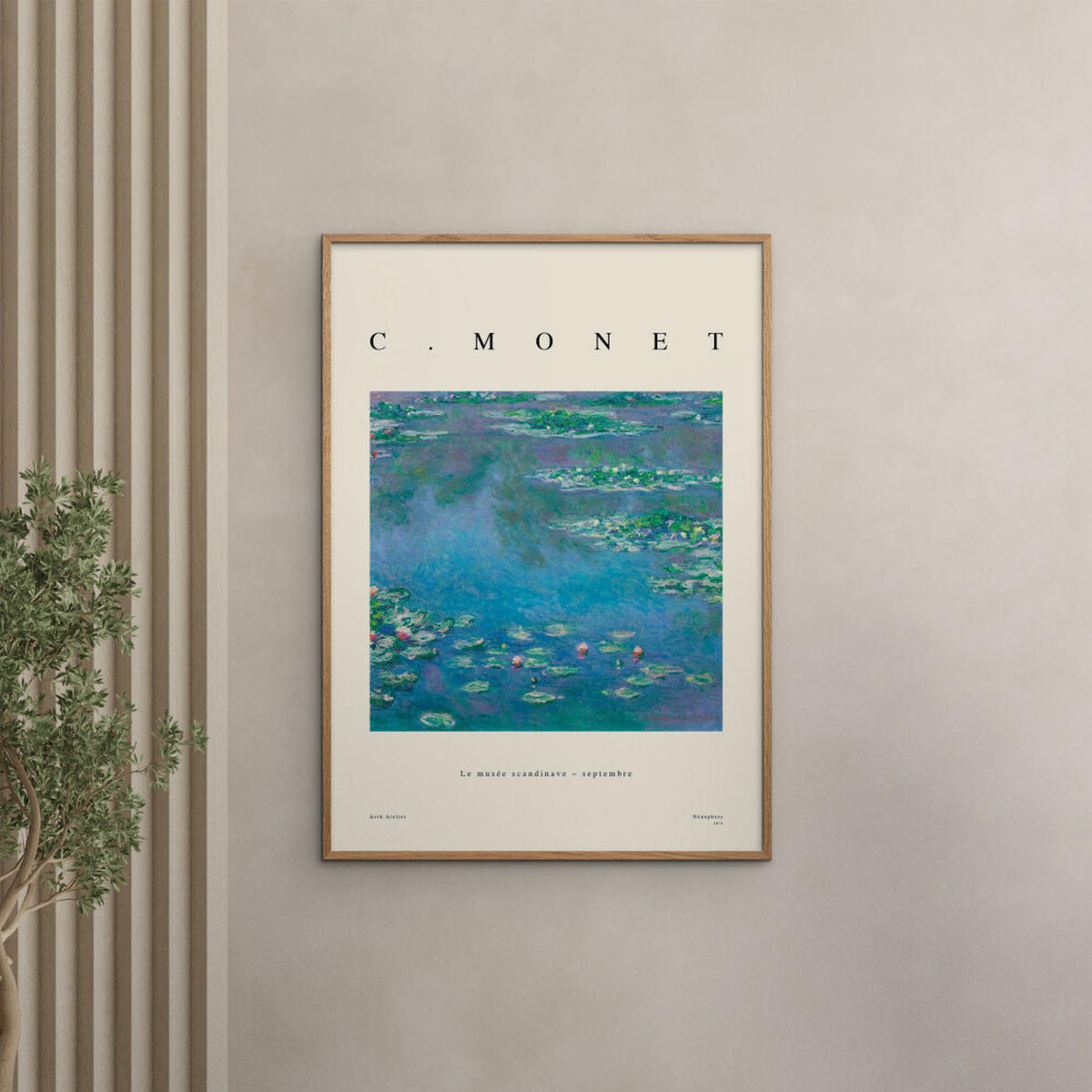POSTER Arch Atelier - Claude Monet — Nénuphars - Blau, Papier (30/40/0.1cm) - Poster&Frame