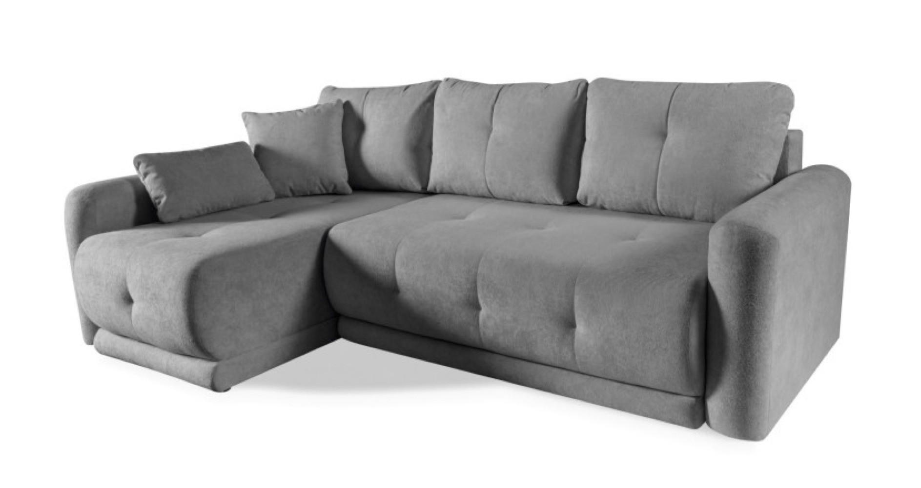 ECKSOFA Grau ARIOS Mit Schlaffunktion Und Bettkasten - Graphitfarben, Textil (239/153cm) - Sepro Meble
