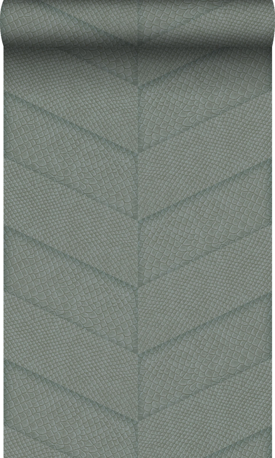 TAPETE Fliesenmuster mit Schlangenhaut-Motiv 53 cm x 10.05 m - Grau, Papier (53/1000cm) - Origin Wallcoverings