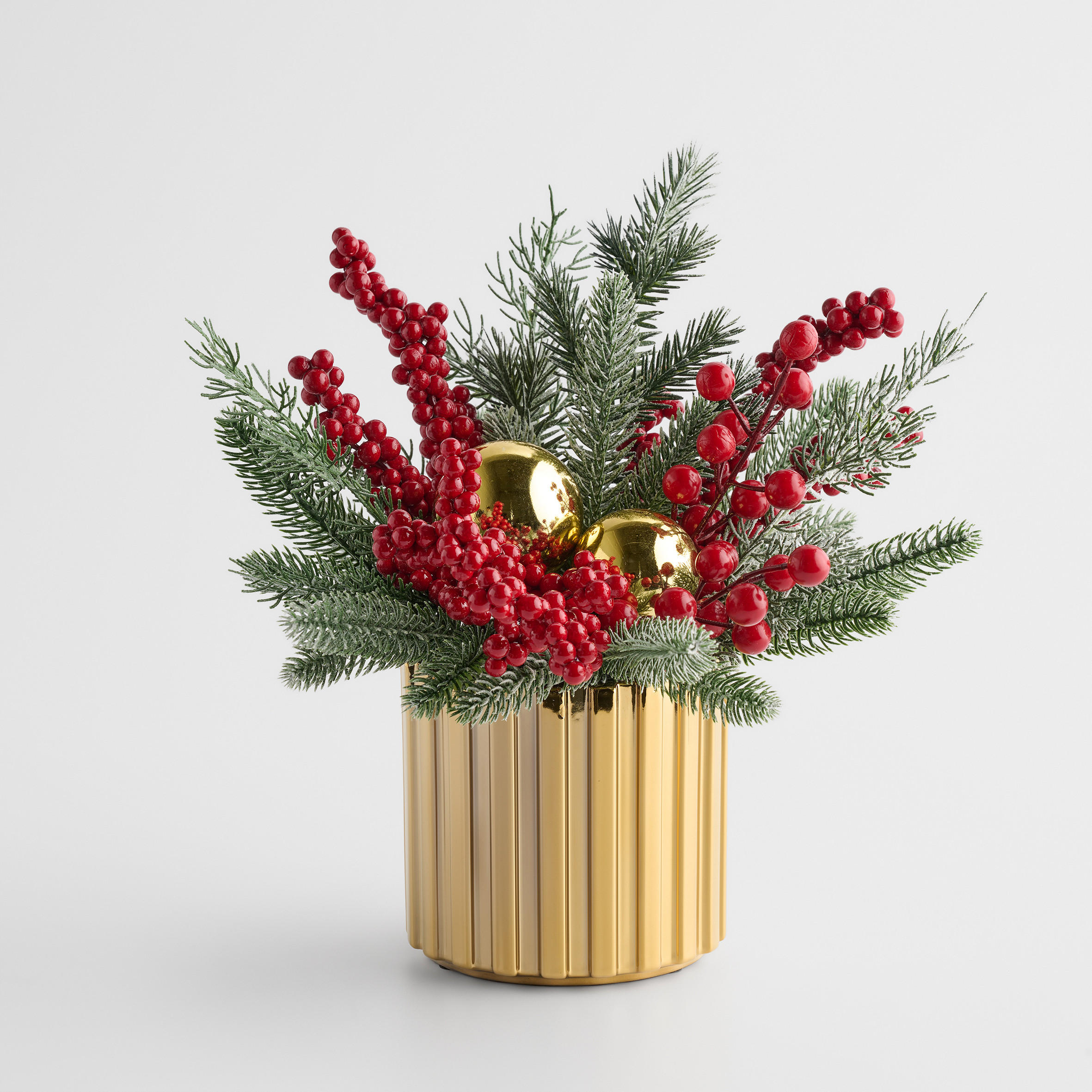 KUNSTPFLANZE Weihnachten Tormeno, 30x28x28cm - Rot, Kunststoff (28/30/28cm) - home&you