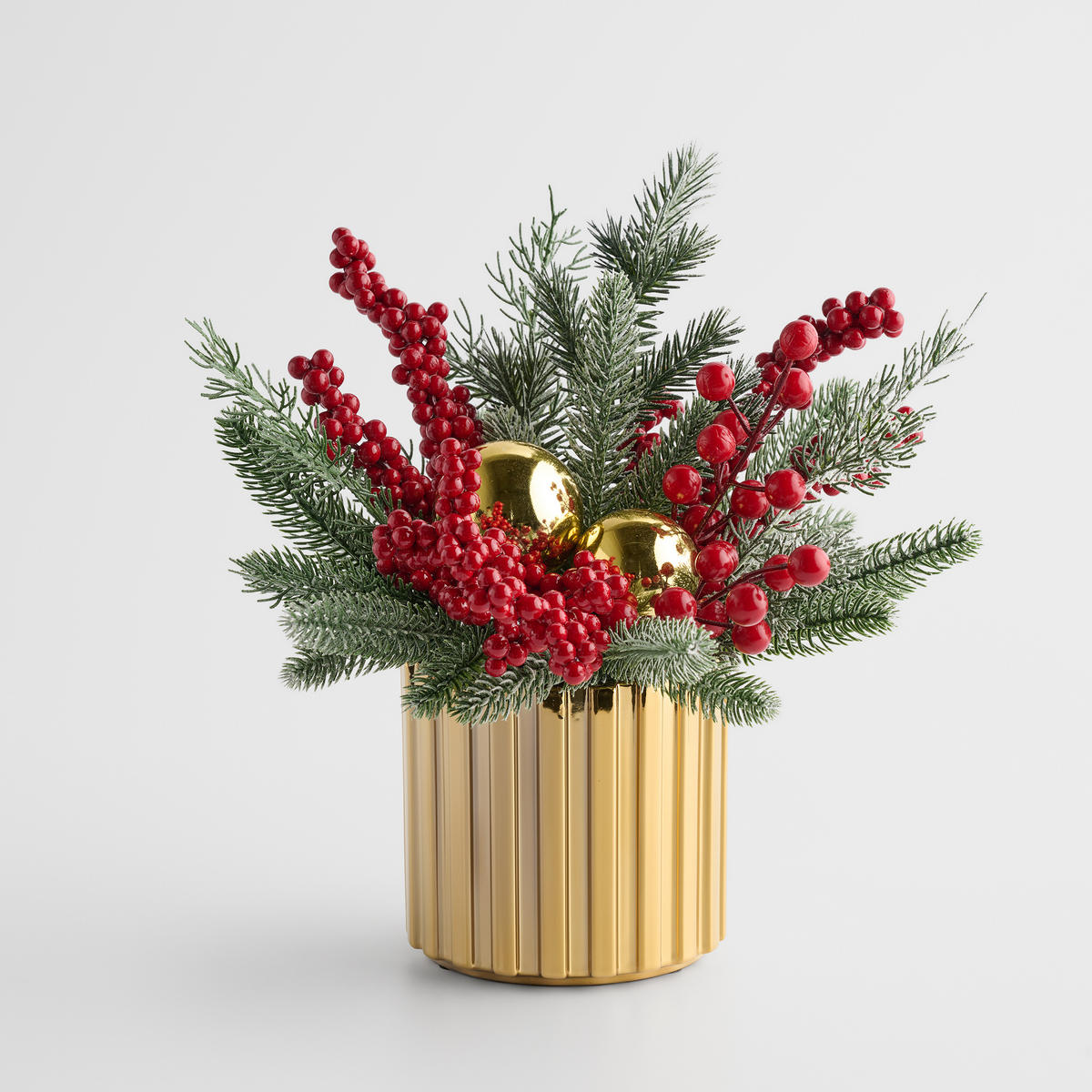 KUNSTPFLANZE Weihnachten Tormeno, 30x28x28cm - Rot, Kunststoff (28/30/28cm) - home&you