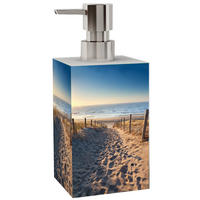 SEIFENSPENDER Düne - Blau/Beige, Kunststoff (8/16/8cm) - Sanilo