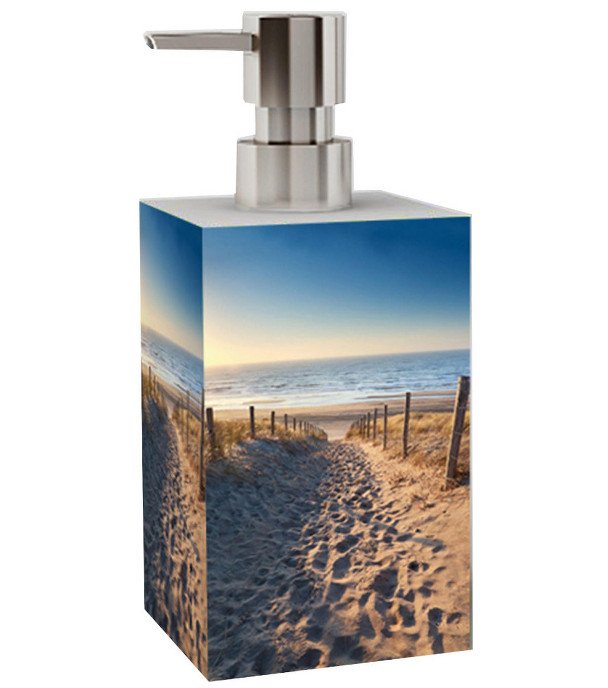 SEIFENSPENDER Düne - Blau/Beige, Kunststoff (8/16/8cm) - Sanilo