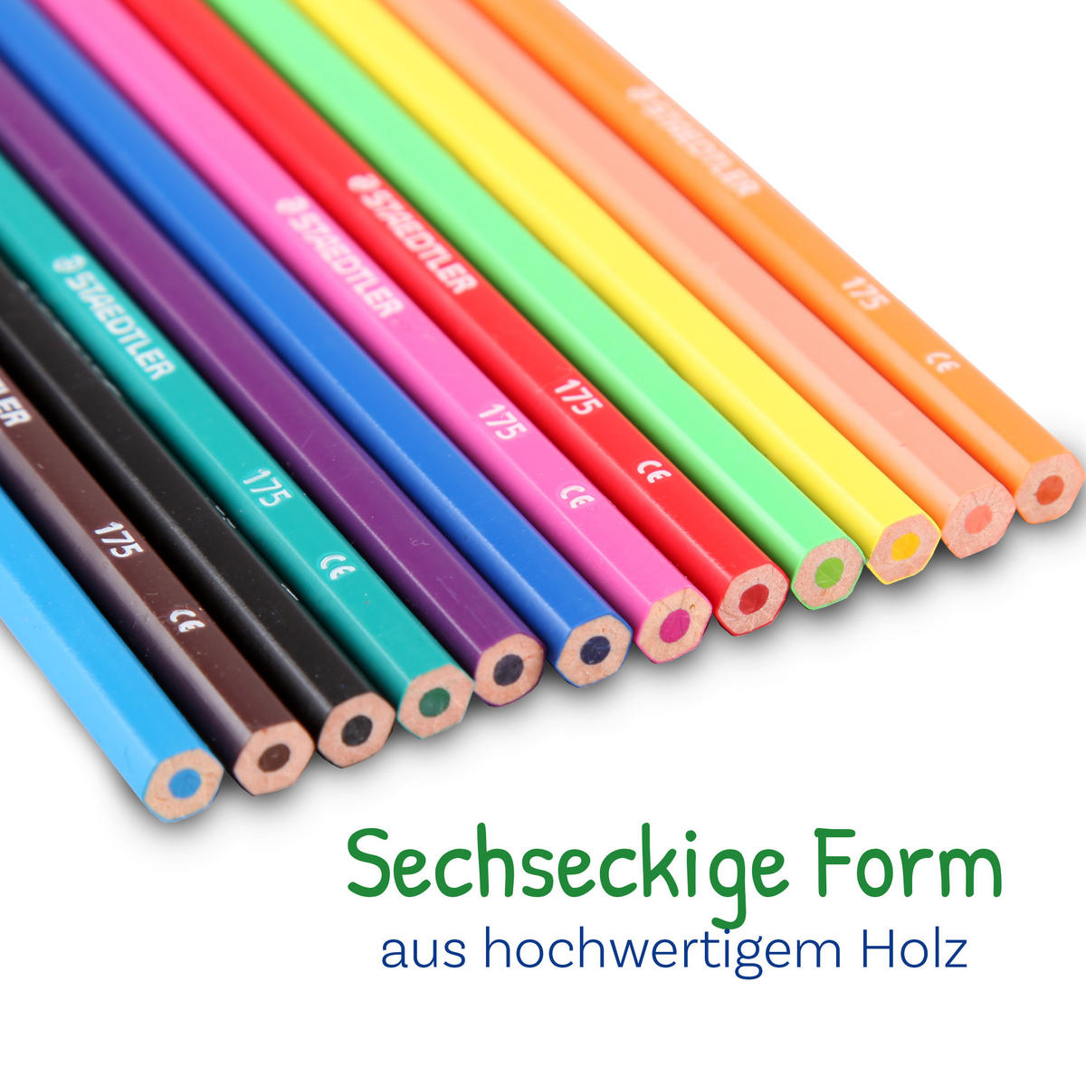 BUNTSTIFTE Set, 2 x 12er Set Farbstifte aus Holz für Kinder und Erwachsende,12 Farben - Vorgespitzte Holzstifte zum Malen oder Zeichnen - Gelb/Multicolor, Naturmaterialien (9/19cm) - Bestlivings